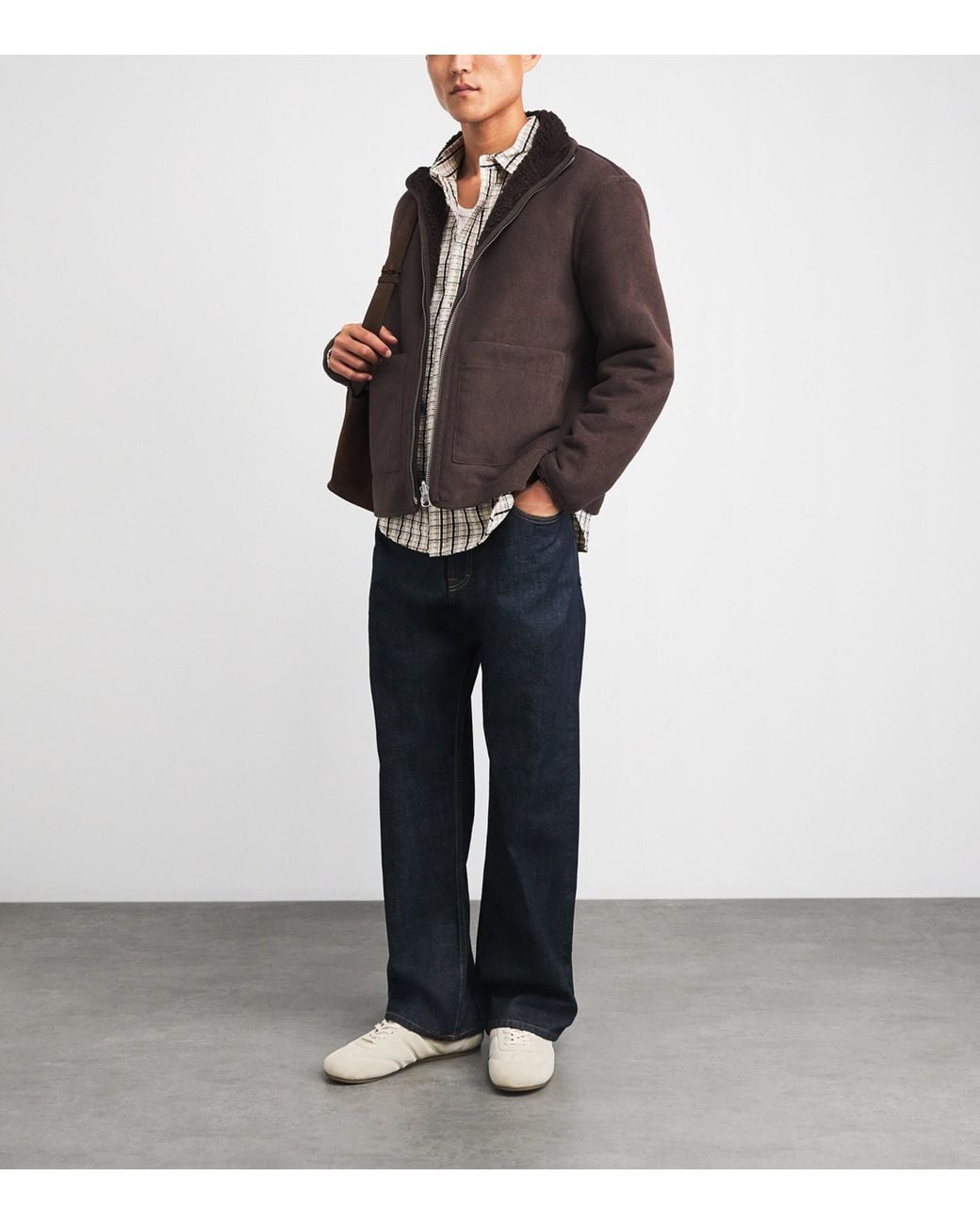 Wax London Brown Corduroy Reversible Killick Jacket for men
