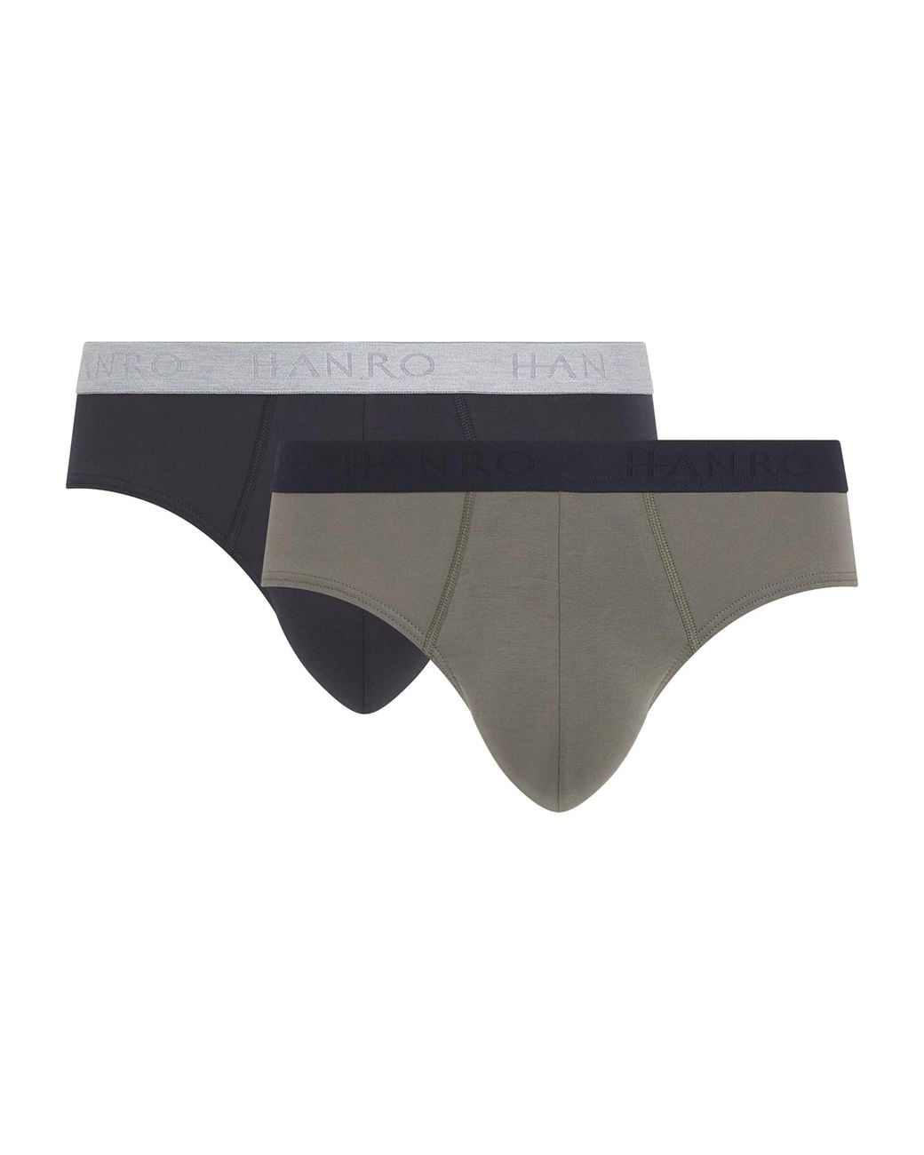 Hanro Gray Cotton-Blend Essentials Briefs for men