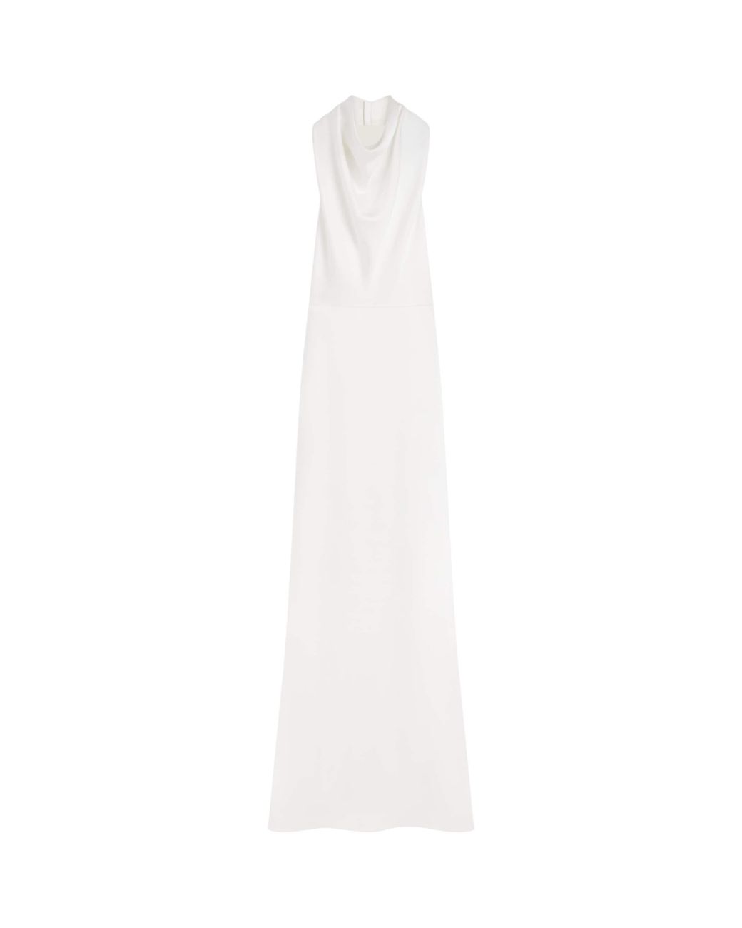 Givenchy White Satin Halterneck Maxi Dress