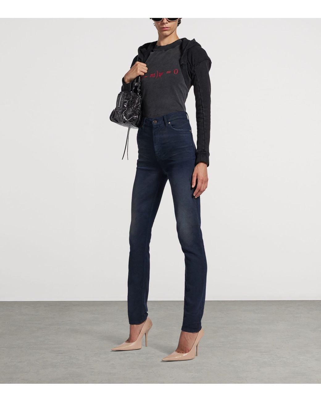 Balenciaga Blue Faded Skinny Jeans