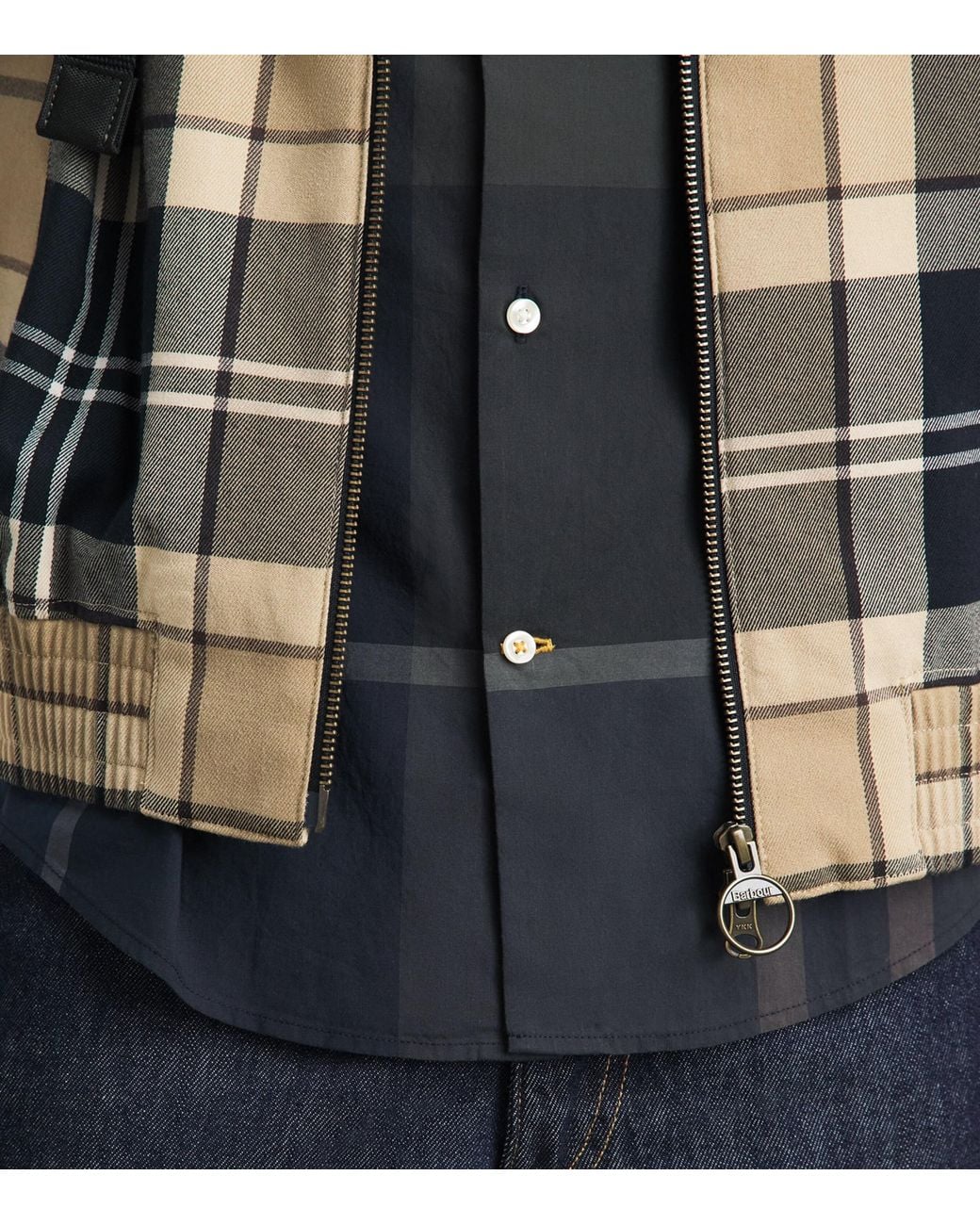 Barbour Blue Cotton Oversized Tartan Dunoon Shirt for men