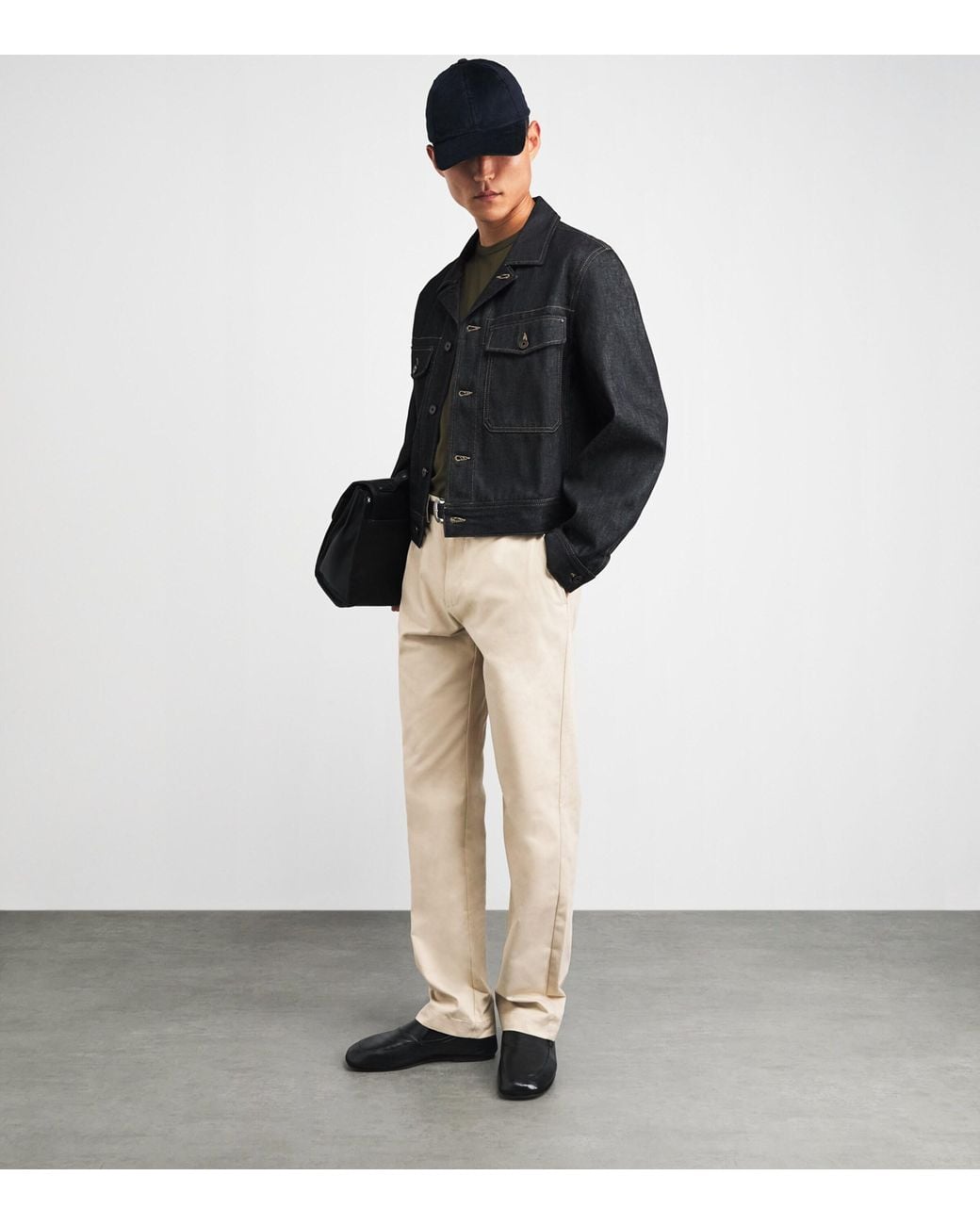 Sunspel Natural Cotton Drill Trousers for men