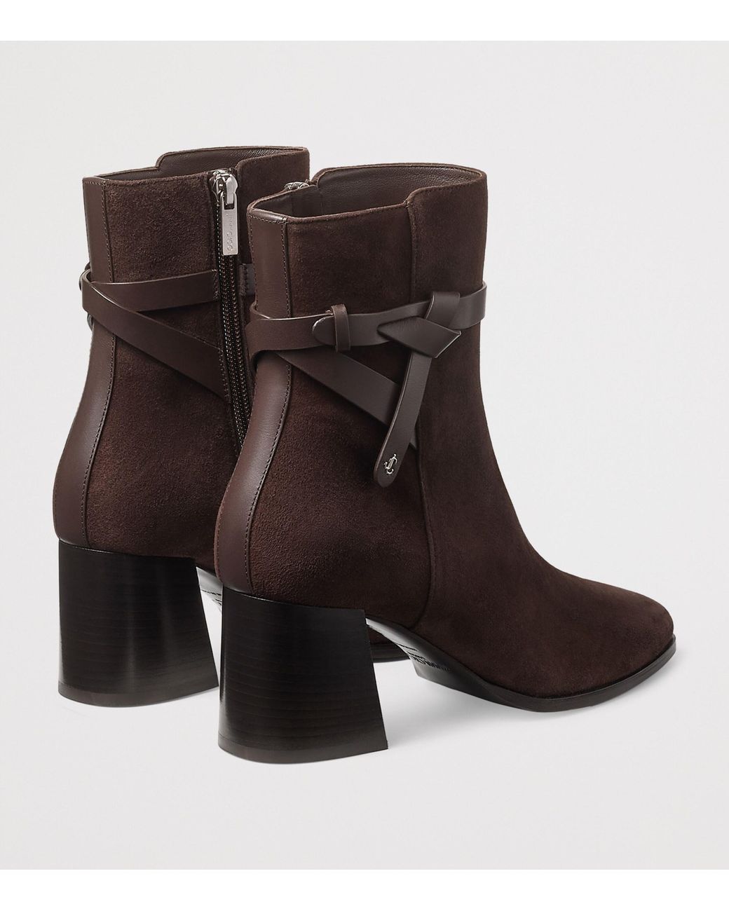 Jimmy Choo Brown Lawton Ab 65 Suede Heeled Boots