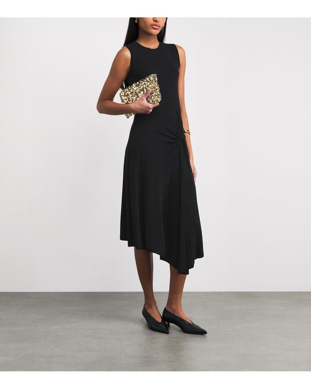 Joseph Black Jersey Cheikh Midi Dress