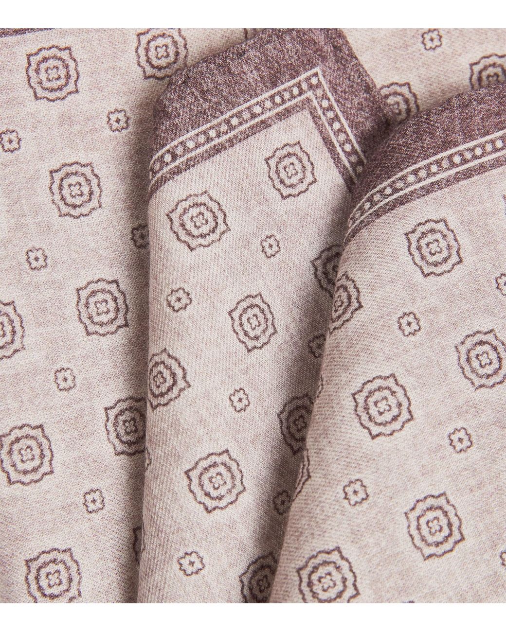 Eleventy Pink Cotton-Wool Geometric Pocket Square for men