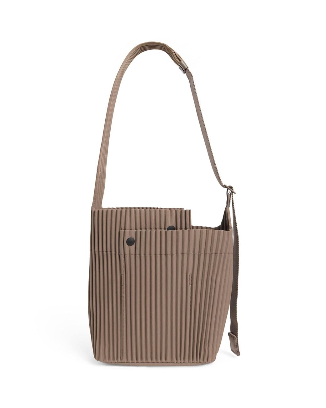 Homme Plissé Issey Miyake Pleated Utility Shoulder Bag in Brown