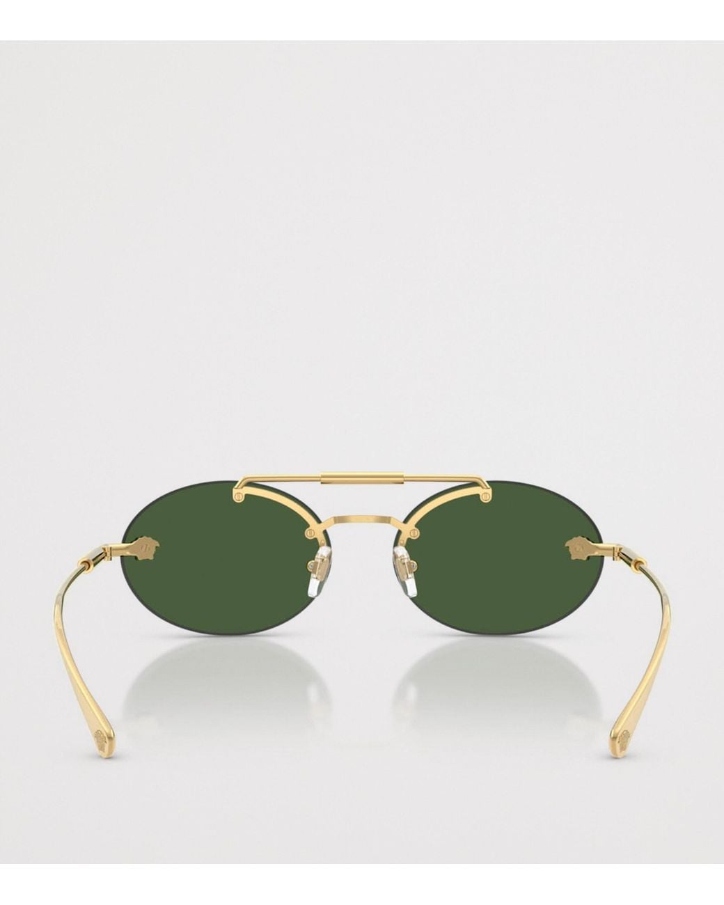 Versace Green Metal Ve2295 Oval Sunglasses