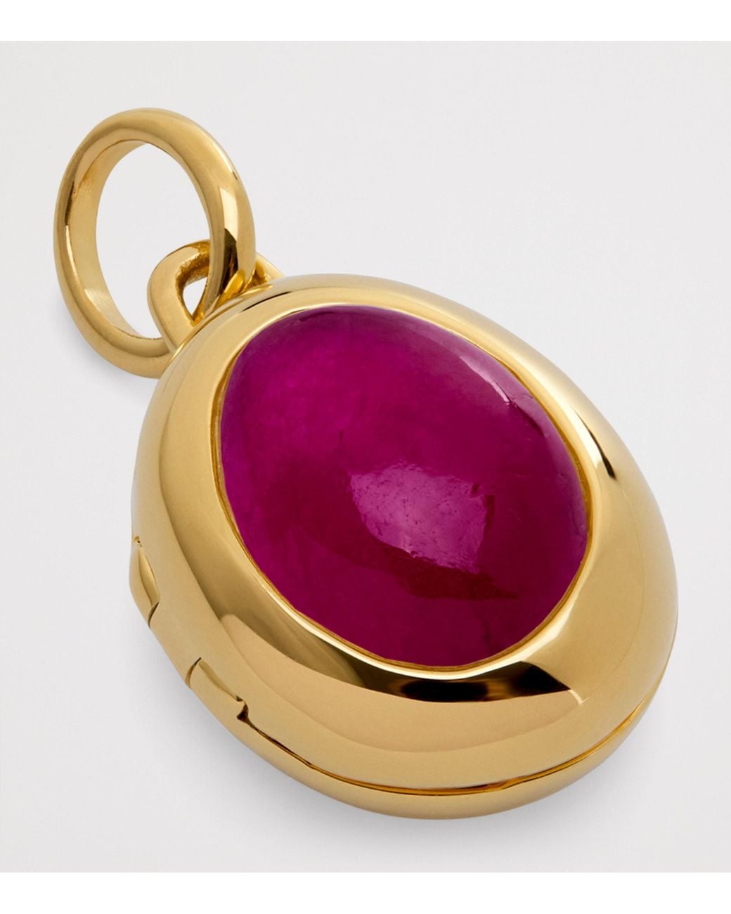 Monica Vinader Pink Vermeil And Quartz July Birthstone Locket