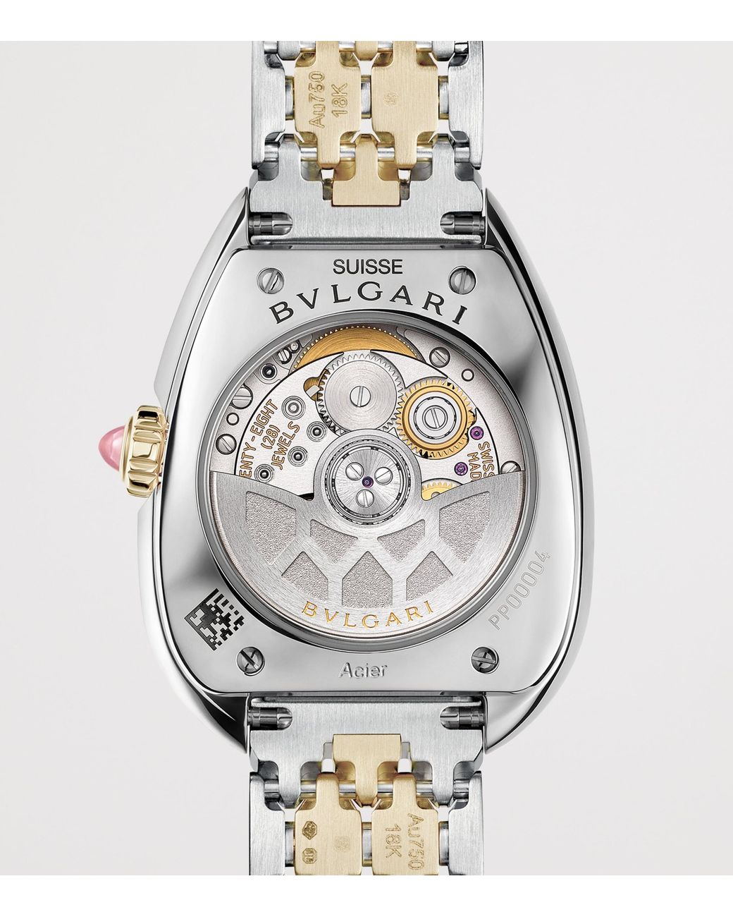BVLGARI Metallic Stainless Steel And Diamond Serpenti Seduttori Watch
