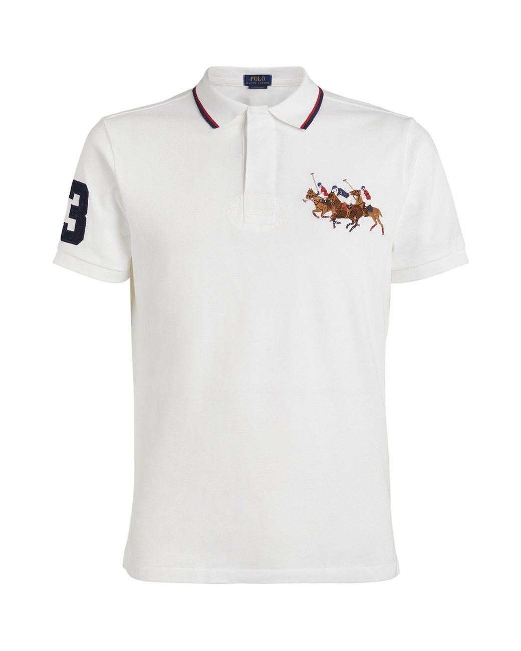 Polo Ralph Lauren Triple-pony Polo Shirt in White for Men | Lyst UK