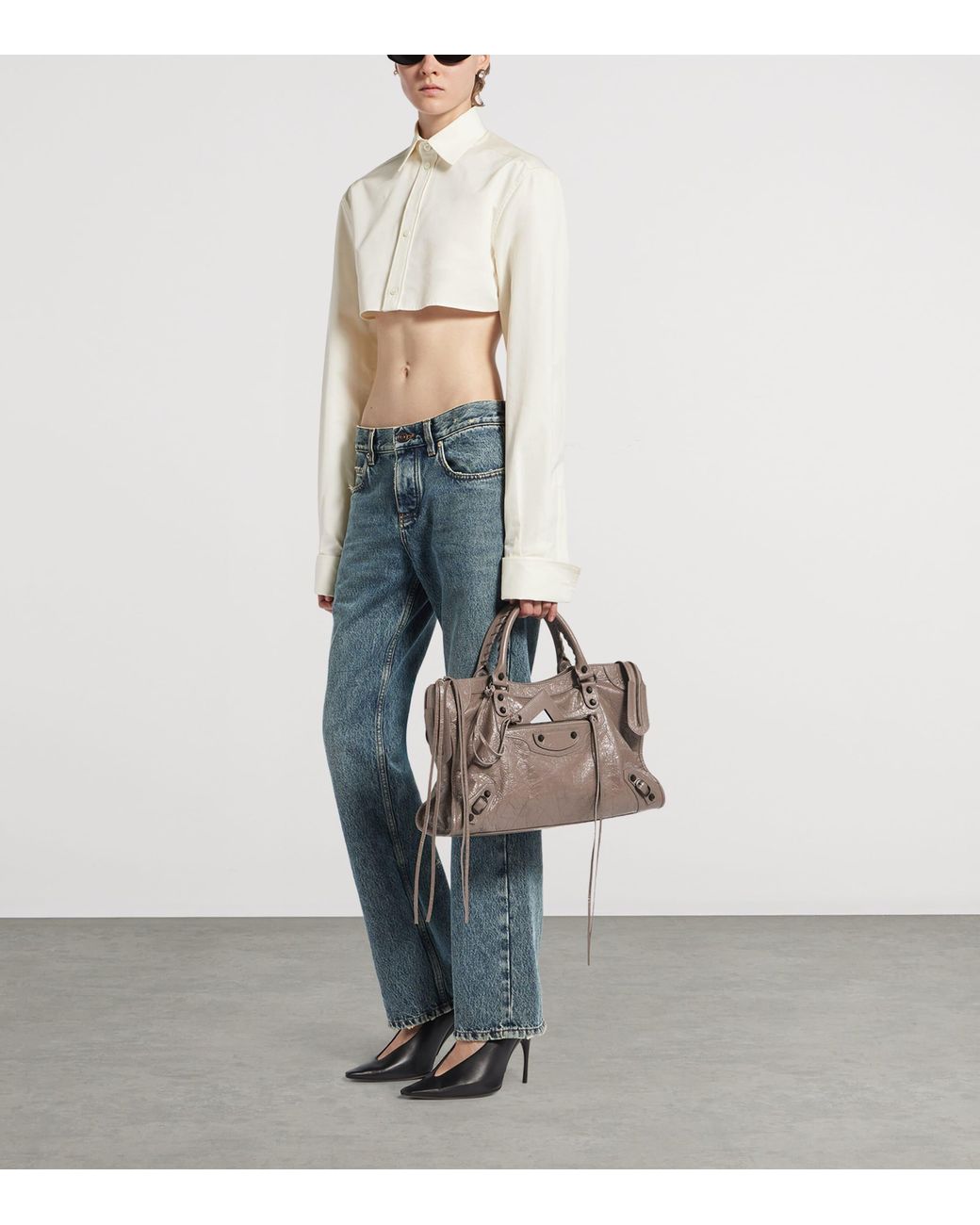 Balenciaga Brown Medium Leather Le City Top-Handle Bag
