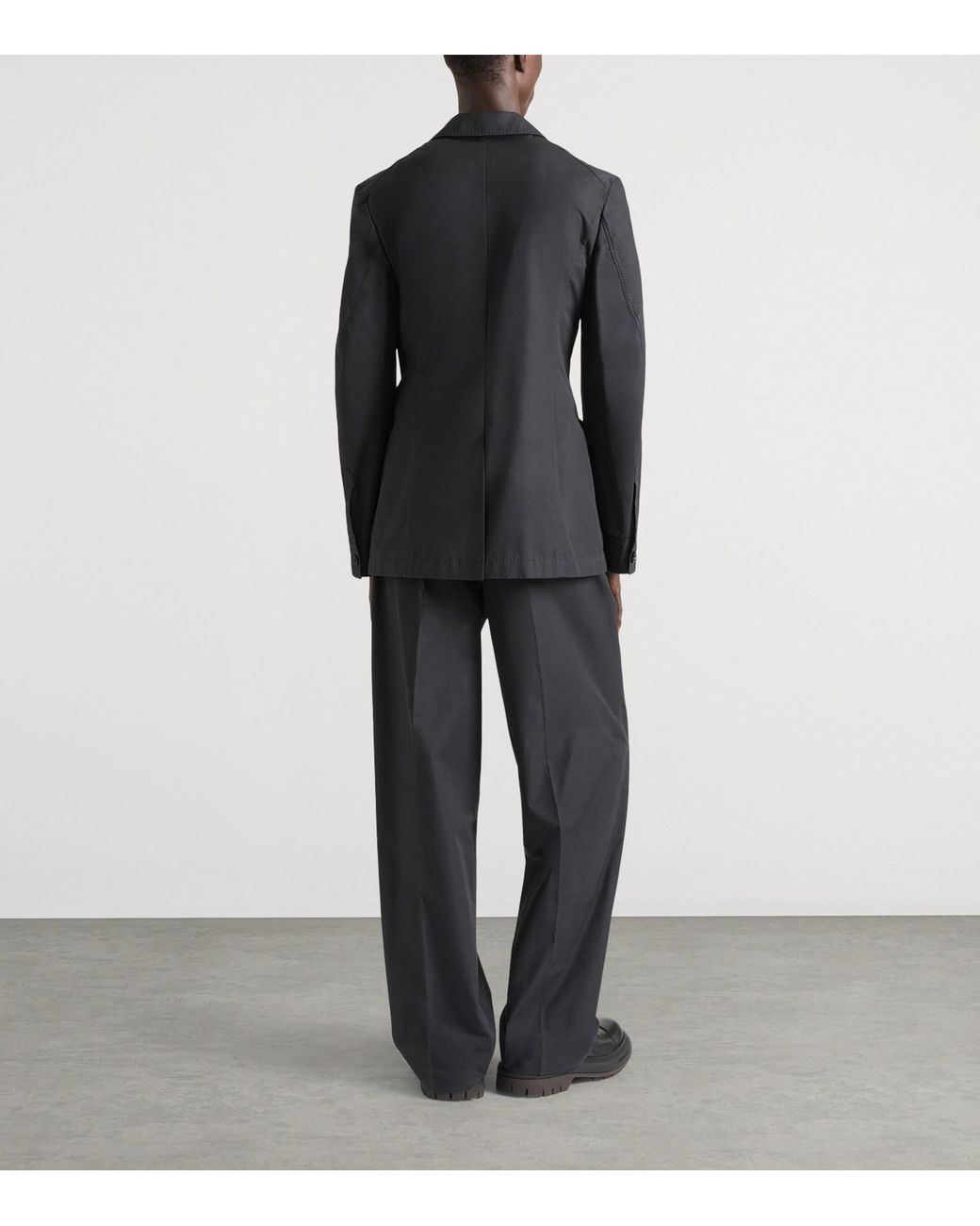 Givenchy Black Cotton Poplin Pleated Trousers for men