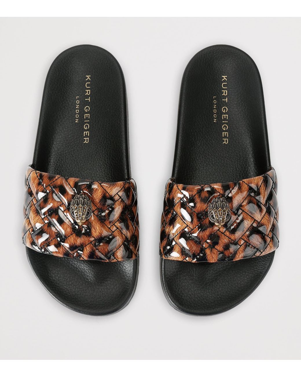 Kurt Geiger Brown Meena Eagle Slides