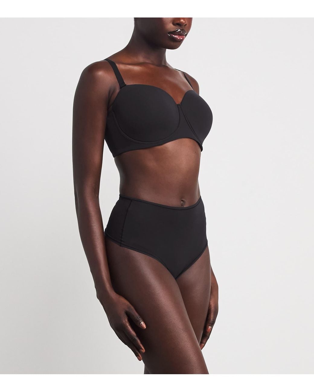 Skims Black Fits Everybody High-Rise Thong