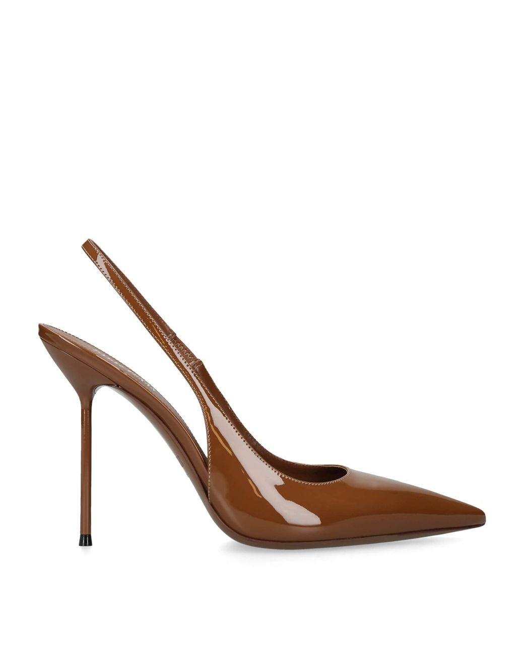 Paris Texas Brown Patent Leather Lidia Slingback Pumps 105