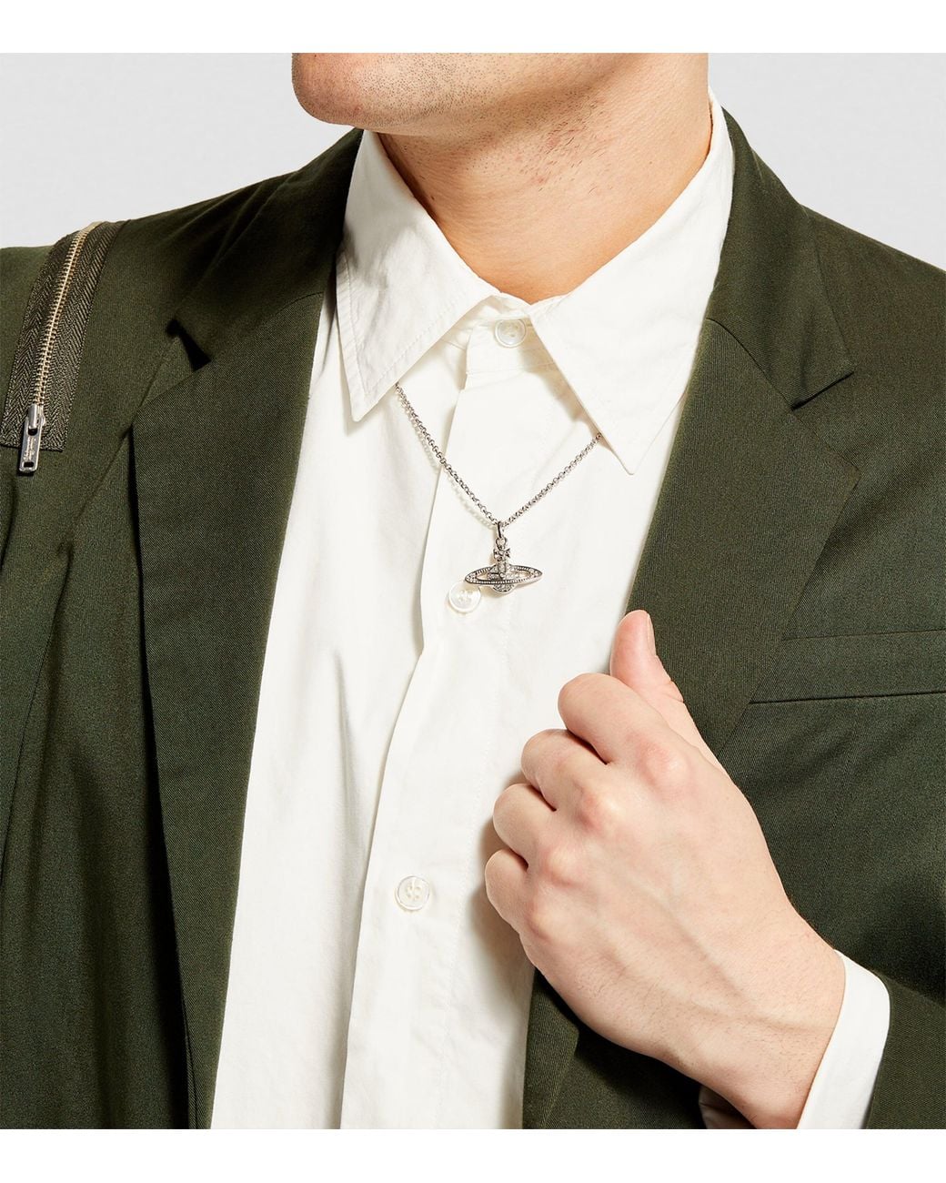 Vivienne Westwood Metallic Mini Bas Relief Orb Necklace for men