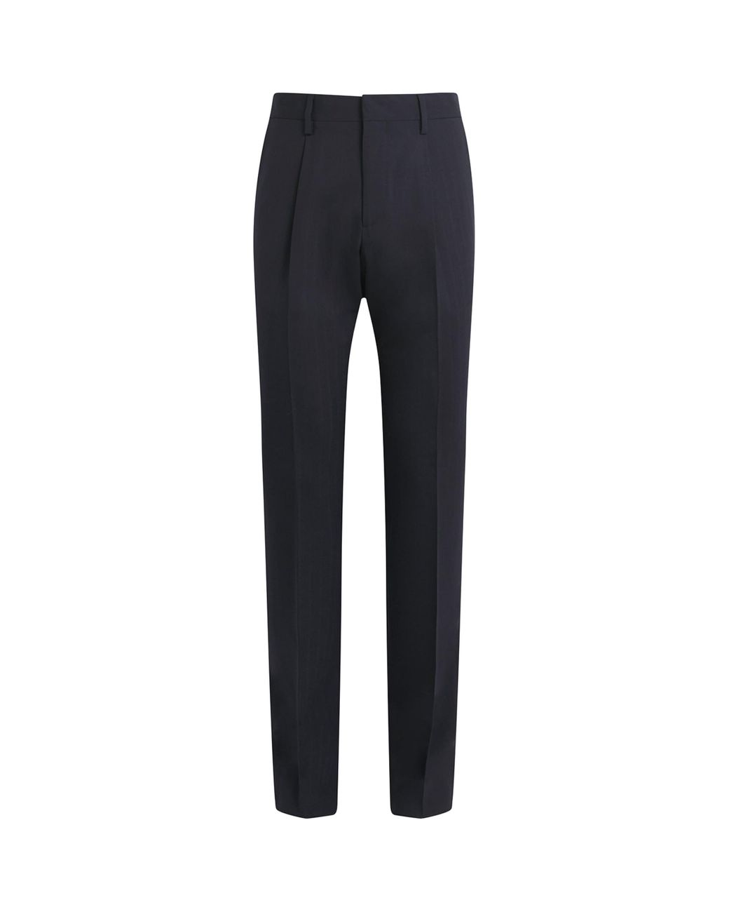 Lardini Blue Wool-Blend Pleated Straight Trousers for men