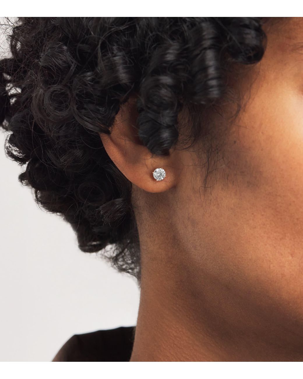 Harrods White And Diamond Stud Earrings