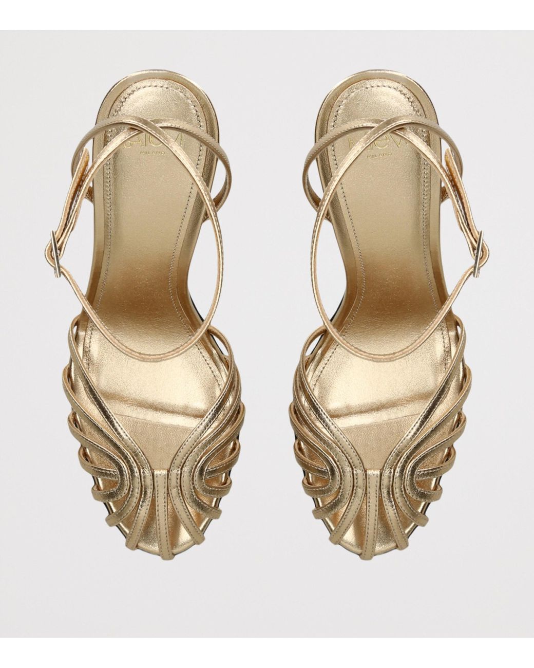ALEVI Metallic Leather Blake Heeled Sandals 95
