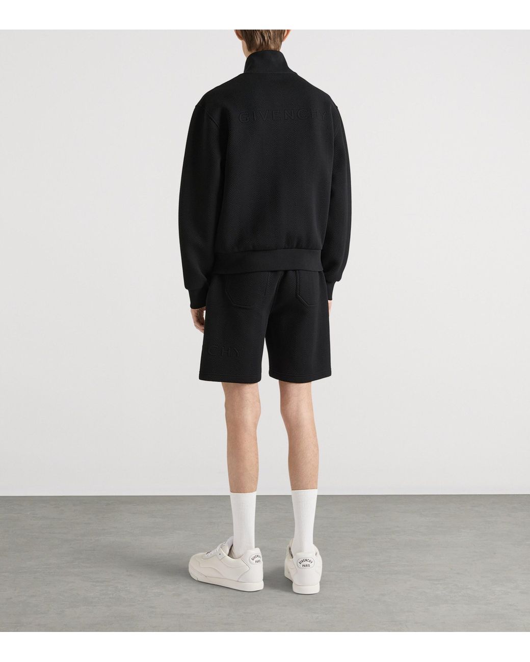 Givenchy Black Cotton-Blend Logo Shorts for men