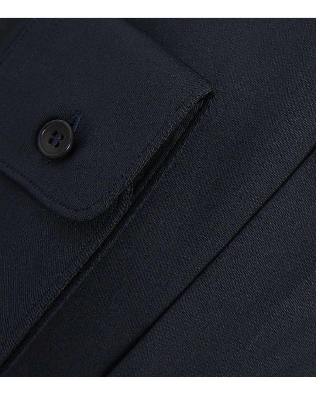 Sandro Blue Cotton-Blend Point-Collar Shirt for men