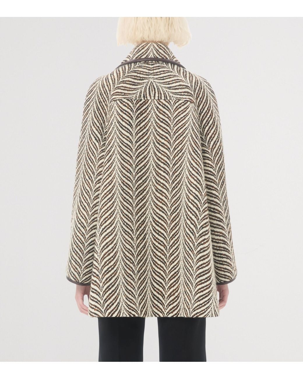 Valentino Natural Wool Cloth Caban