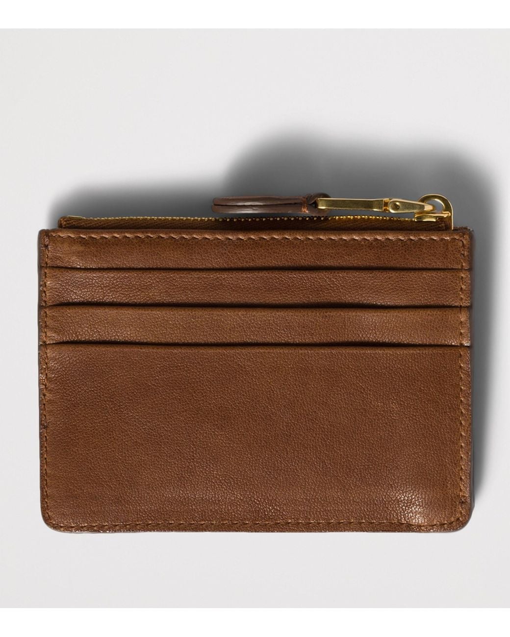 Miu Miu Brown Nappa Leather Embossed Card Holder