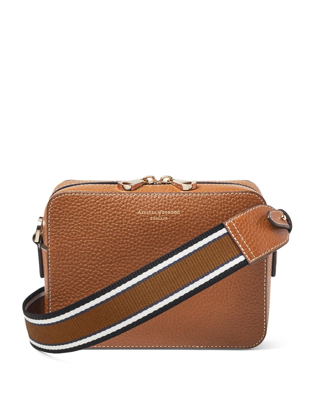 Aspinal Brown Leather Camera Bag
