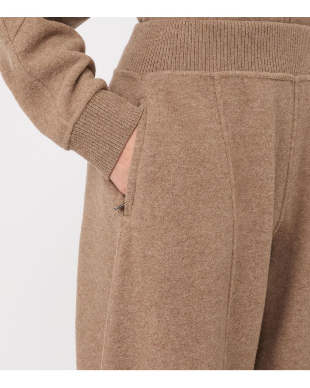 Max Mara Natural Virgin Wool-Cashmere Blend Sweatpants
