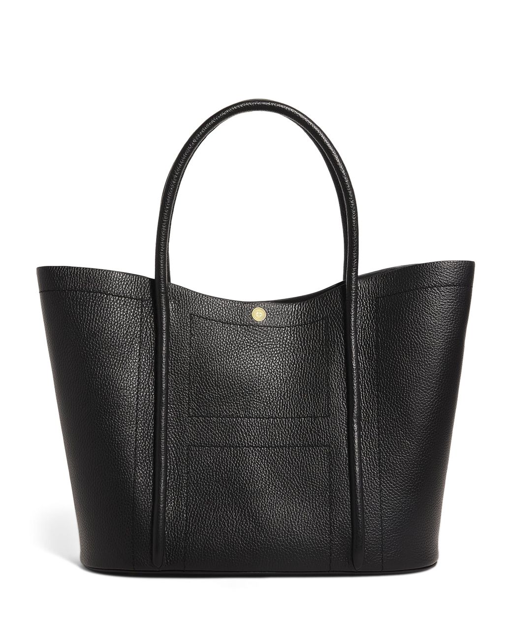 Harrods Black Large Leather Rope Tote Bag