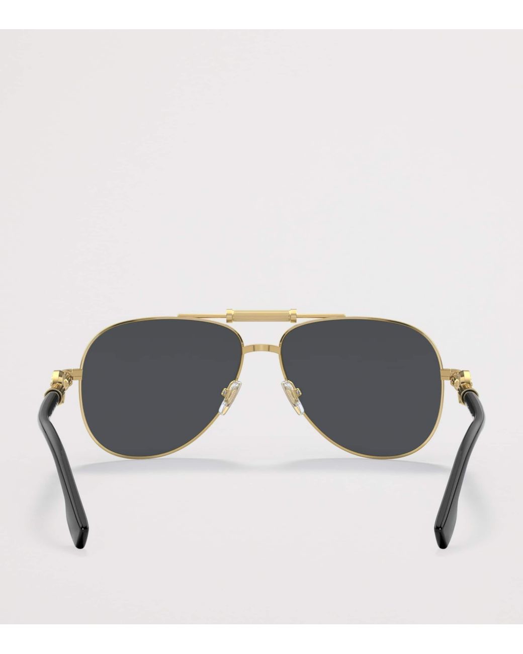 Versace Gray Metal Ve2236 Pilot Sunglasses