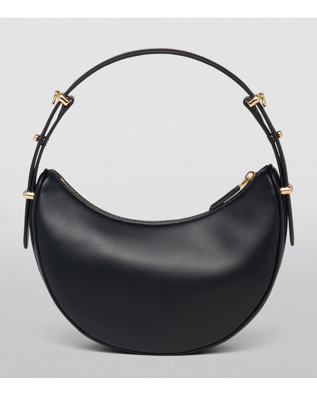 Prada Black Leather Arqué Shoulder Bag