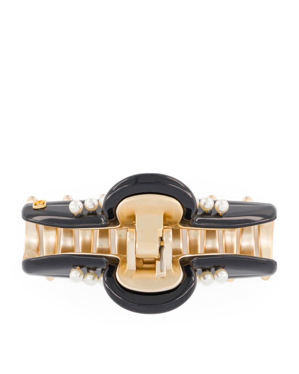 Alexandre De Paris Black Plated Claw Hair Clip