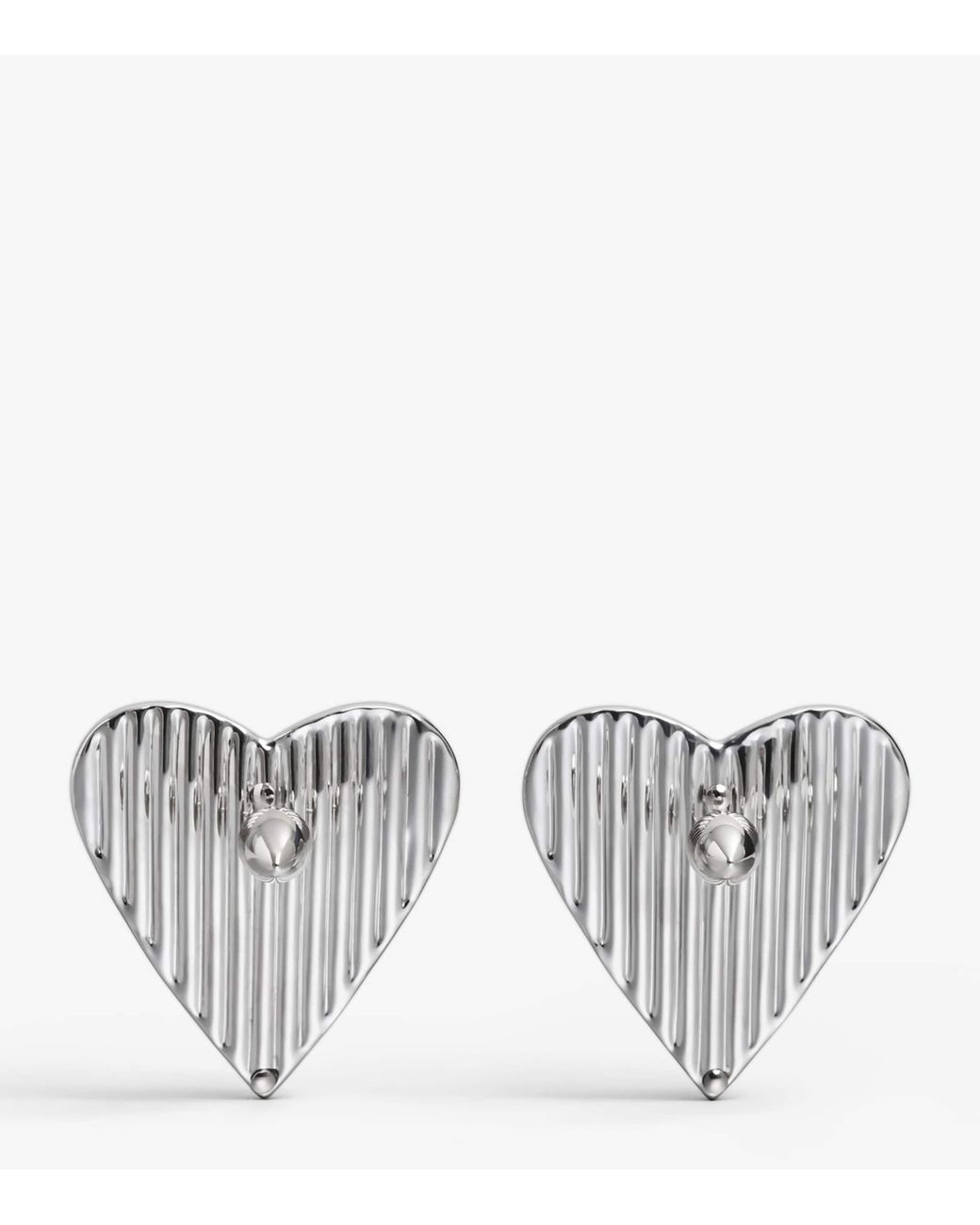 Alaïa Metallic Le Coeur Bombe Earrings