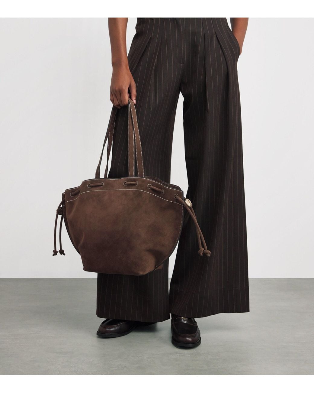 Claudie Pierlot Brown Suede Alban Tote Bag
