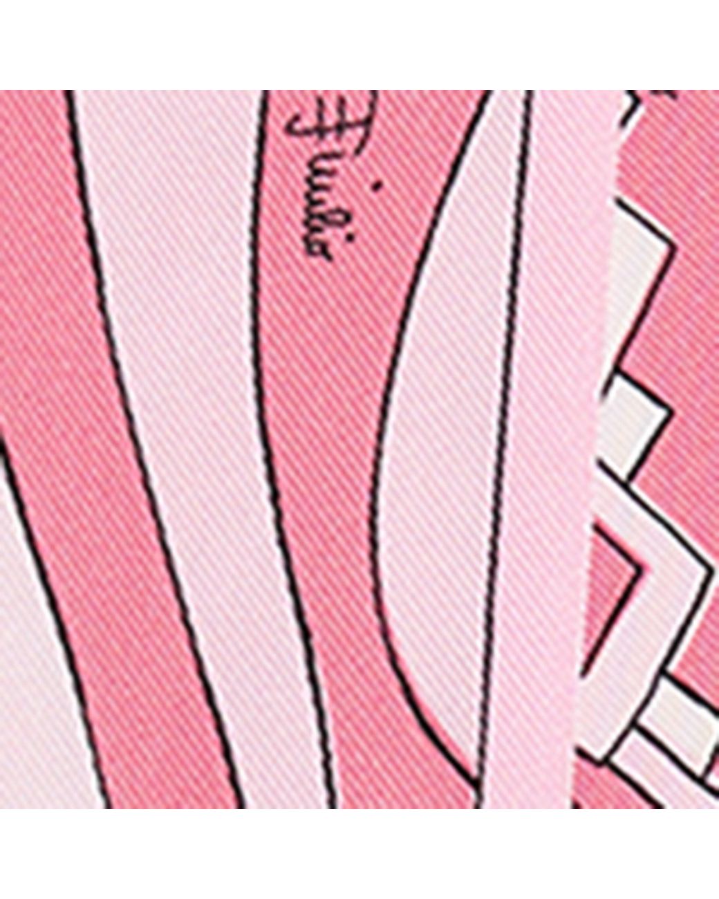 Emilio Pucci Pink Silk Twill Iride Scarf