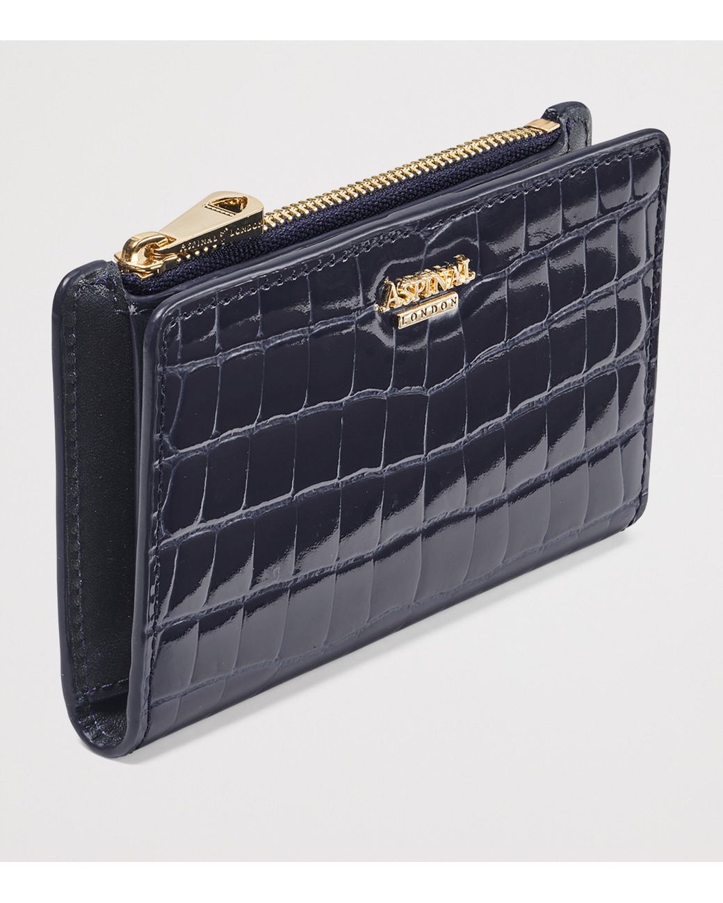 Aspinal Blue Small Leather Mayfair Purse