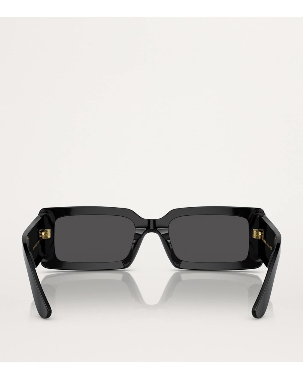 Dolce & Gabbana Black Acetate Rectangle Sunglasses