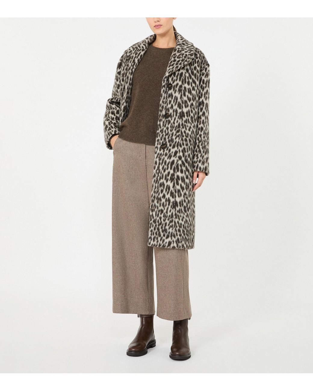 Max Mara Brown Yak Crew-Neck Sweater