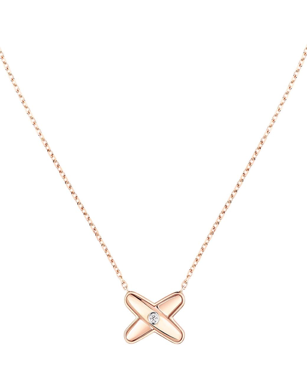 Chaumet Metallic And Diamond Jeux De Liens Pendant Necklace