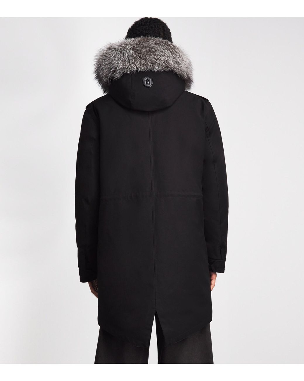 Mackage Black Fur-Trim Down Mortiz Parka for men