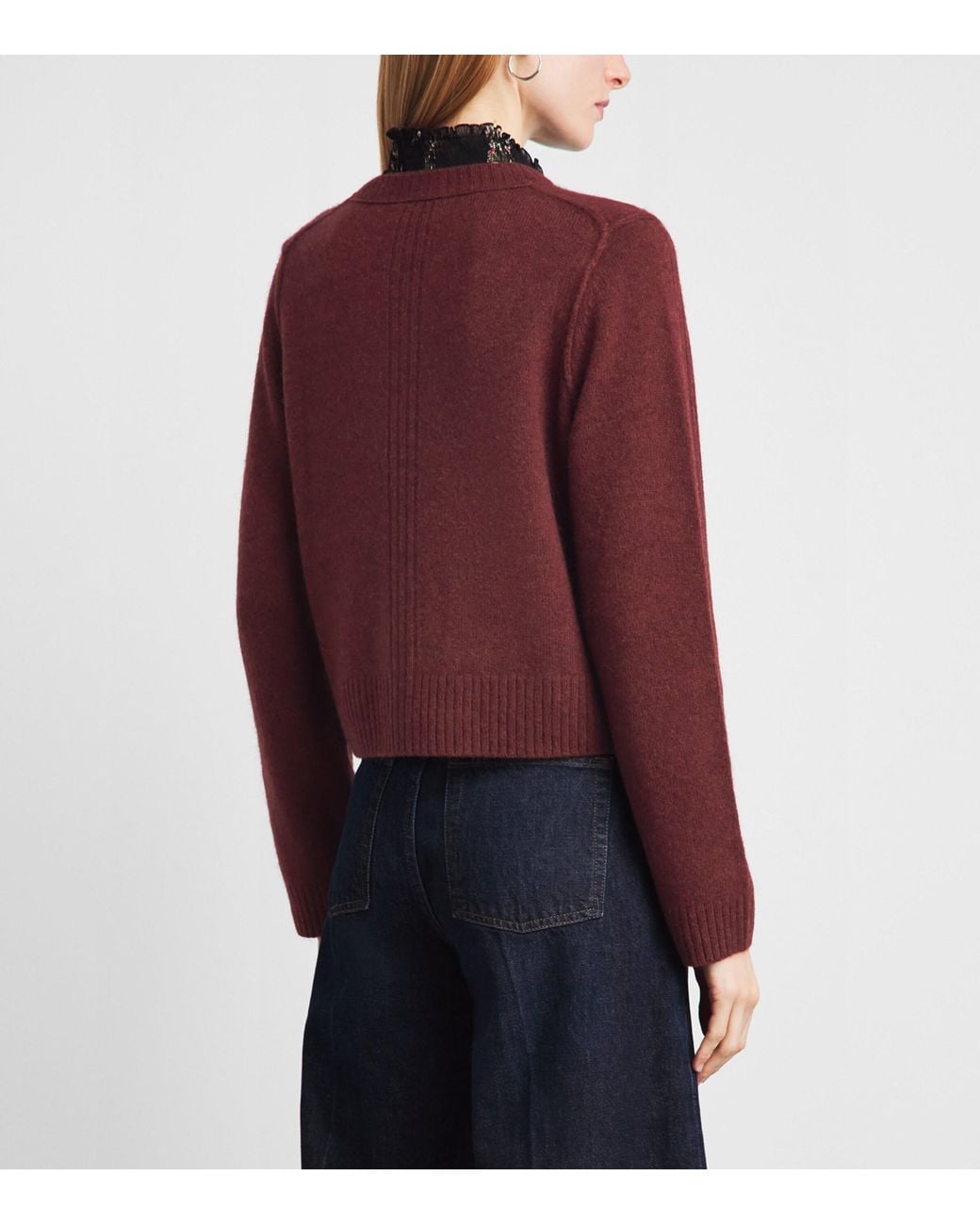 ME+EM Red Merino-Yak Cardigan