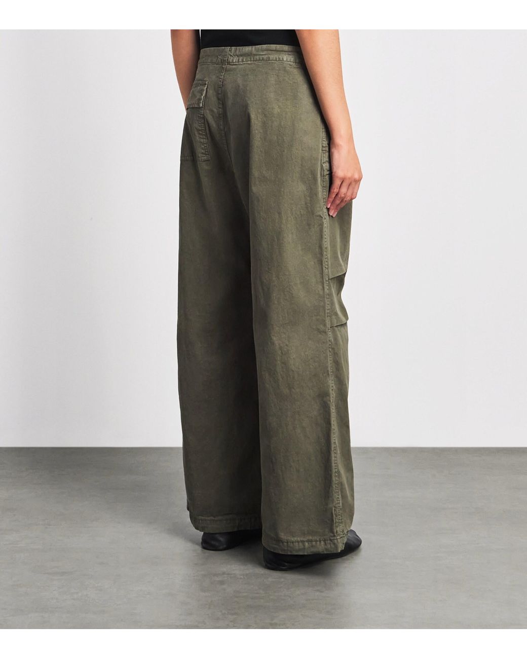 Re/done Green Cotton-Blend Outer Cargo Trousers