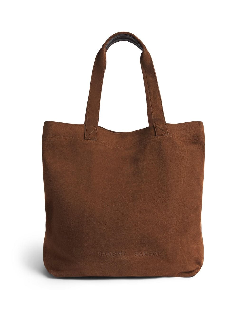 Samsøe & Samsøe Brown Suede Sadulwich Tote Bag for men