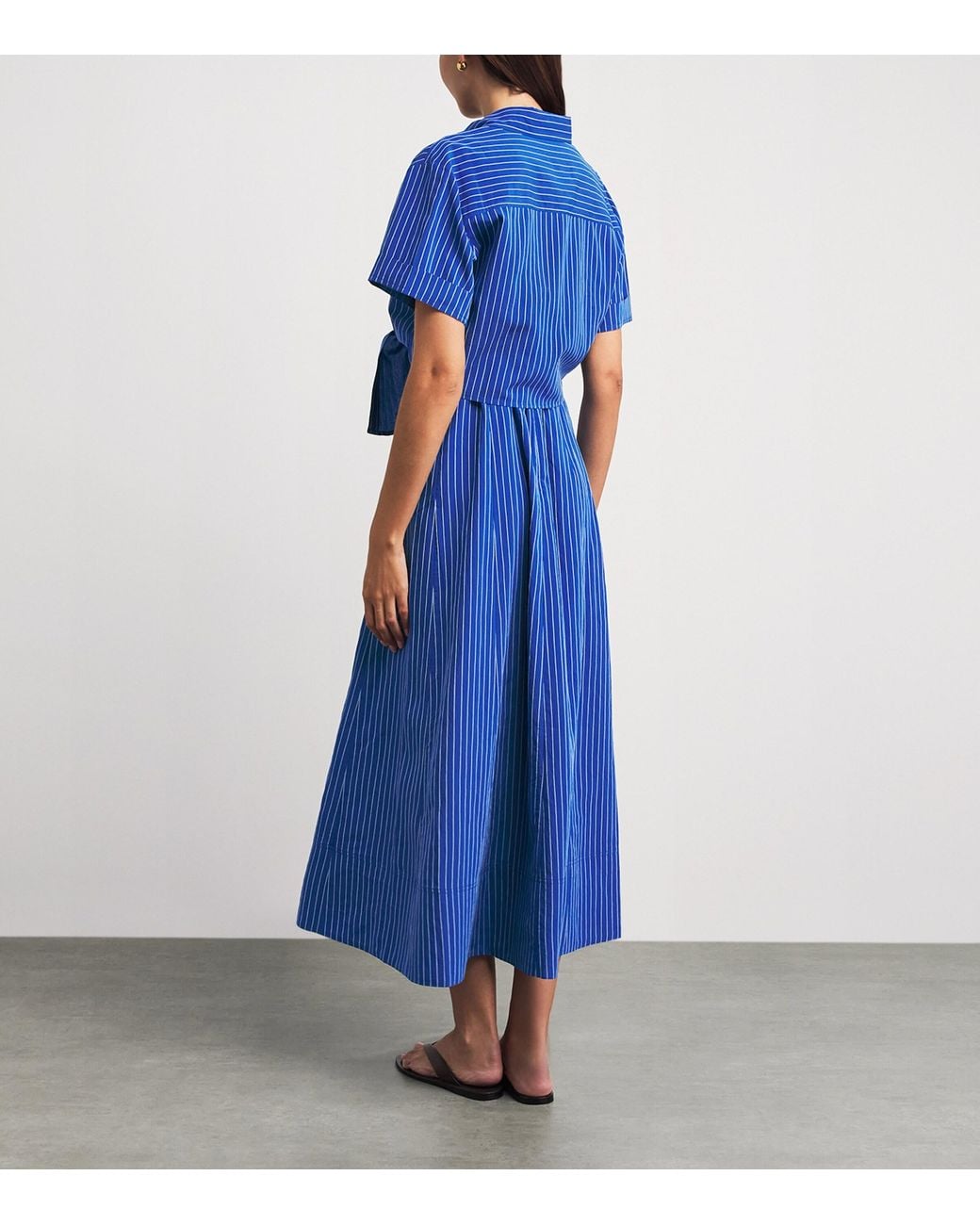 ME+EM Blue 2-In-1 Stripe Maxi Dress And Shirt