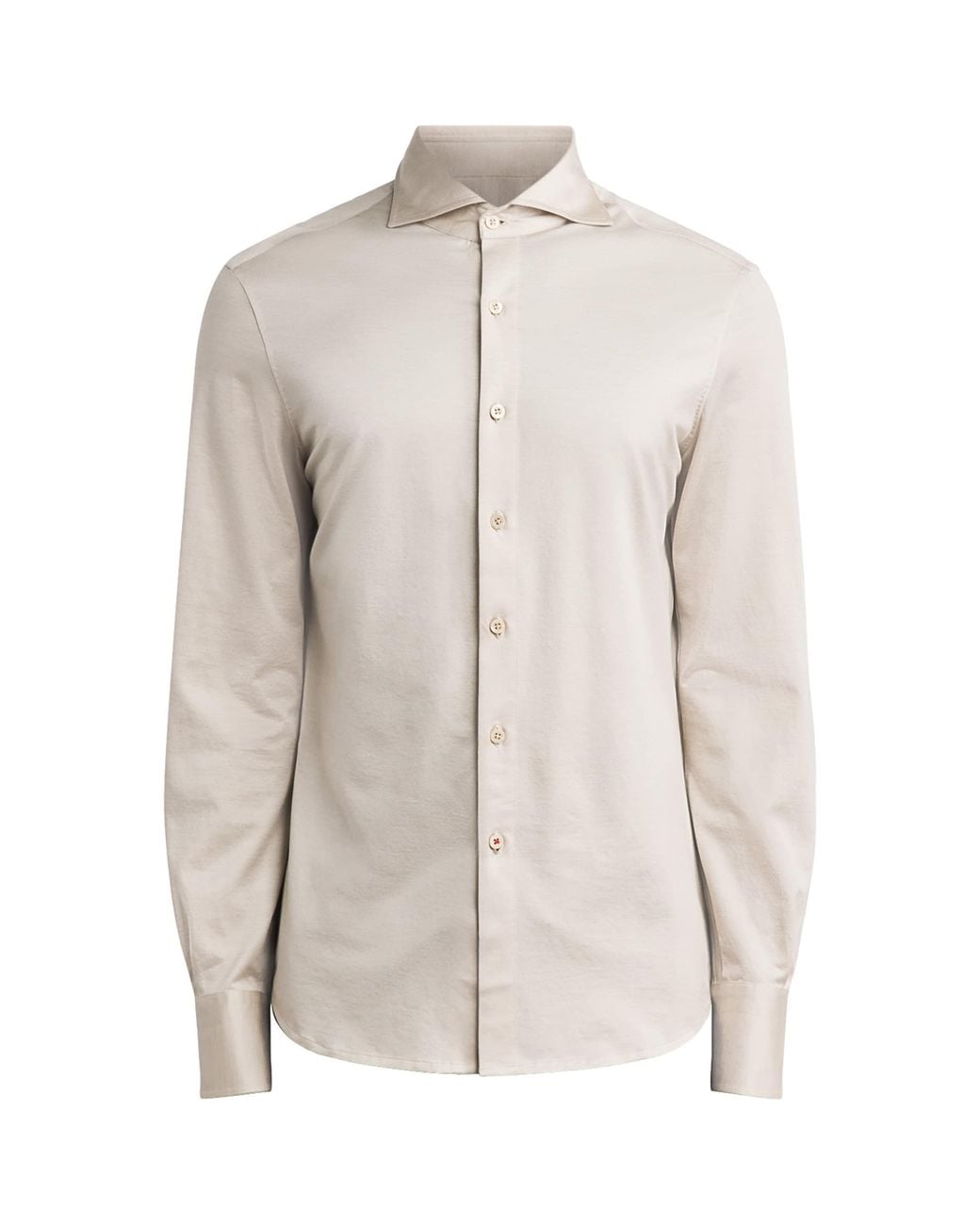Isaia Natural Cotton Jersey Shirt for men