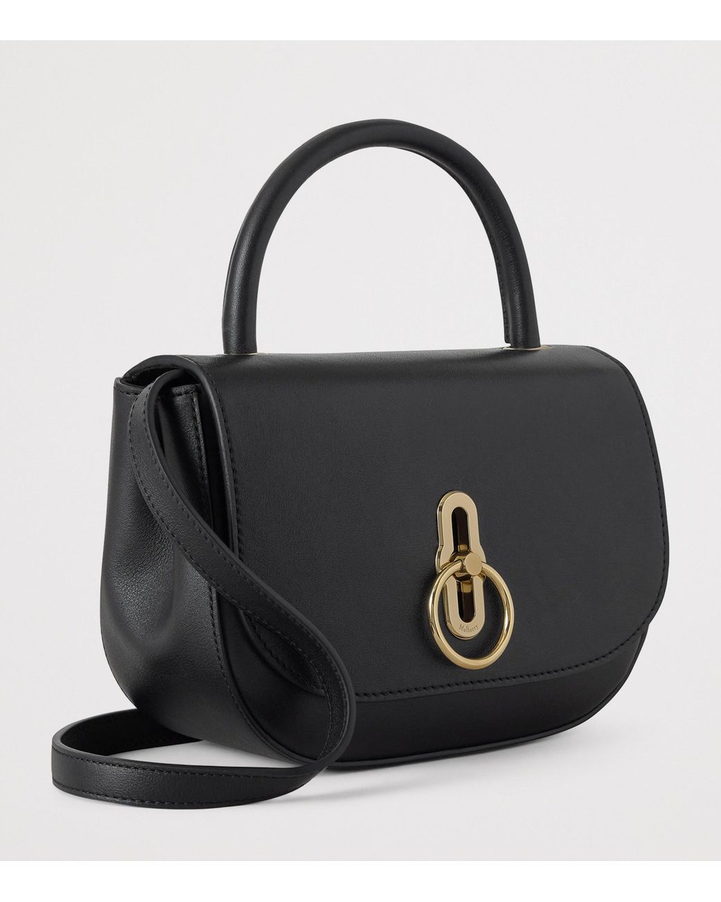 Mulberry Black Small Leather Amberley Top-Handle Bag