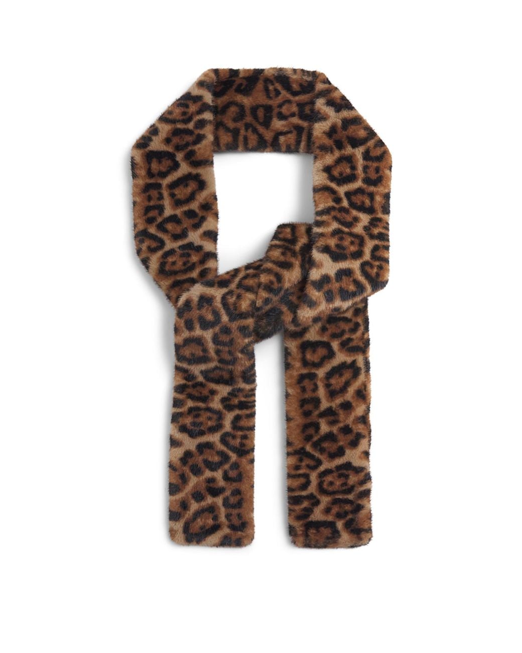 Source Unknown Brown Faux Fur Inko Scarf