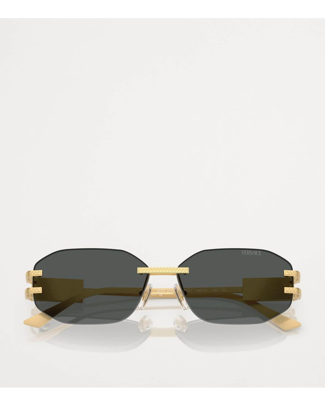 Versace Gray Metal Sunglasses