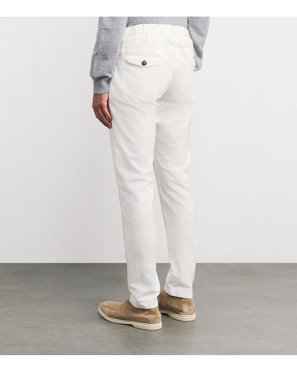 Eleventy White Tapered Trousers for men